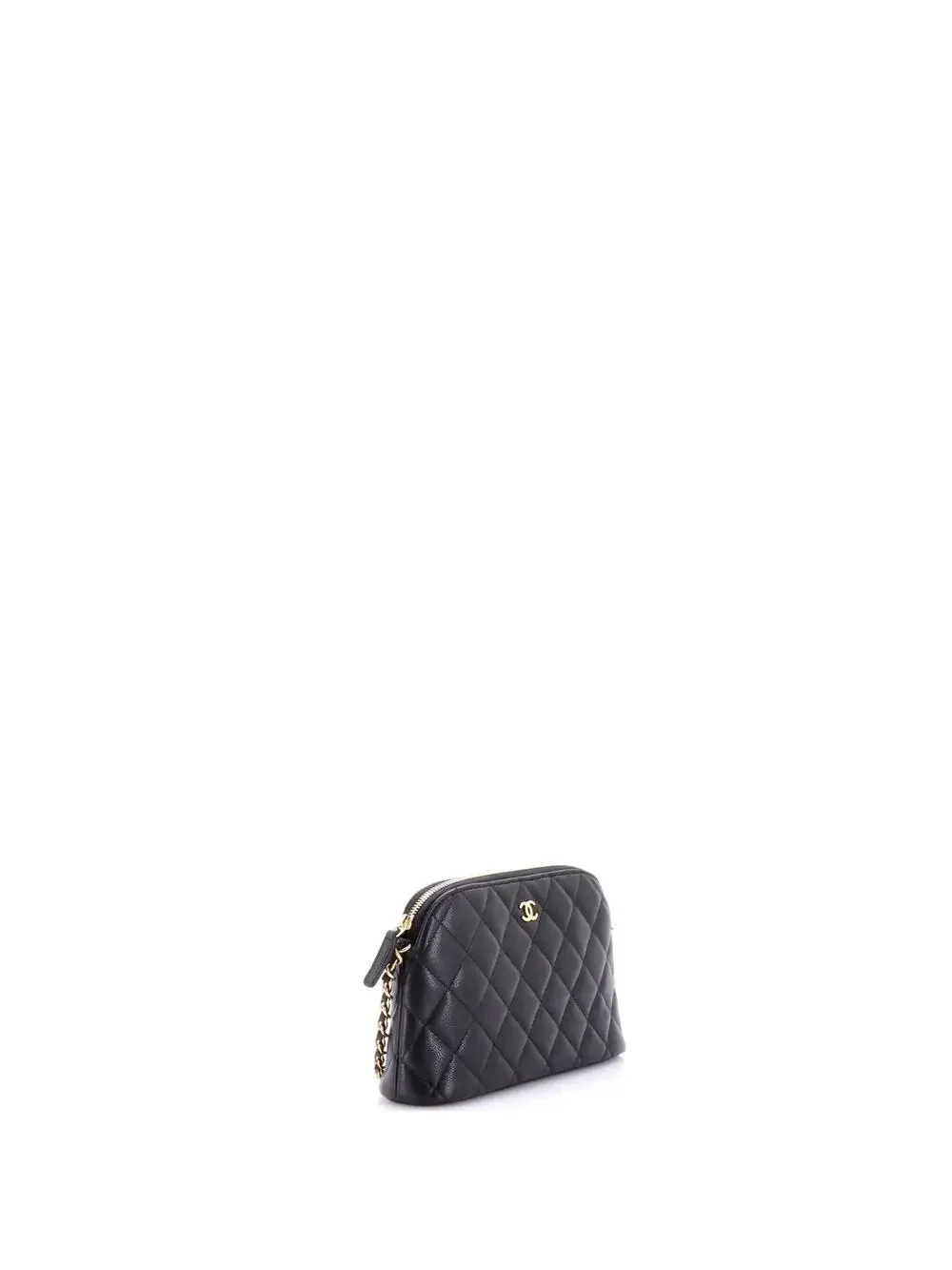 Chanel Cc Dome Zip Clutch With Chain #242011C43B